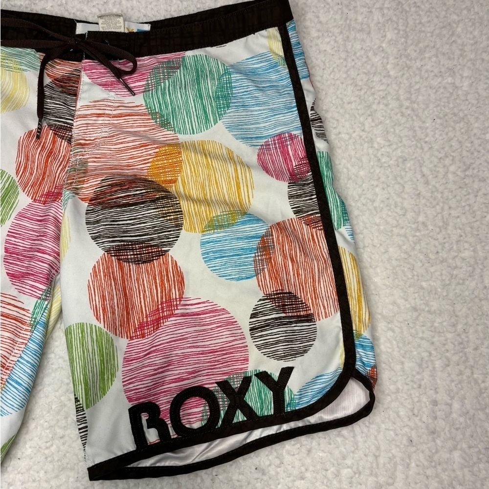 Roxy Women Vintage Multicolor Swim Board Shorts - Picture 2 of 9